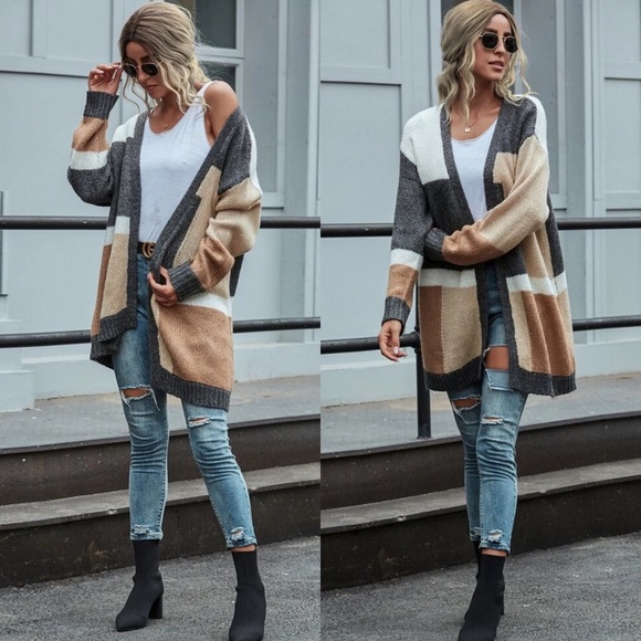 Color Block Cardigan - Picture 4 of 4